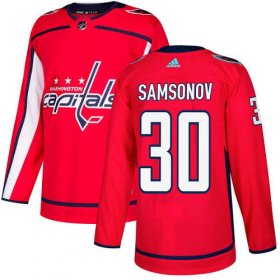 Wholesale Cheap Adidas Capitals #30 Ilya Samsonov Red Home Authentic Stitched NHL Jersey