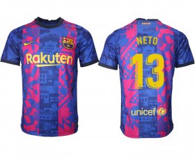 Wholesale Cheap Men 2021-2022 Club Barcelona blue training suit aaa version 13 Soccer Jersey