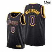 Wholesale Cheap Men Lakers Russell Westbrook 2021 trade black earned edition jersey