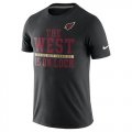 Wholesale Cheap Men's Arizona Cardinals Nike Black 2015 NFC West Division Champions T-Shirt