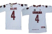 Wholesale Cheap South Carolina Gamecocks #4 Shaq Roland 2013 White Jersey
