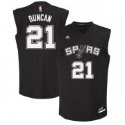 Wholesale Cheap San Antonio Spurs 21 Tim Duncan Black Fashion Replica Jersey