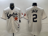 Cheap Men's Houston Astros #2 Alex Bregman Cream Cactus Jack Vapor Premier Stitched Baseball Jersey