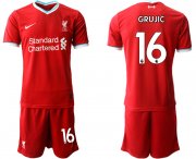 Wholesale Cheap Men 2020-2021 club Liverpool home 16 red Soccer Jerseys