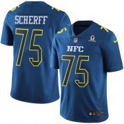 Wholesale Cheap Nike Redskins #75 Brandon Scherff Navy Youth Stitched NFL Limited NFC 2017 Pro Bowl Jersey