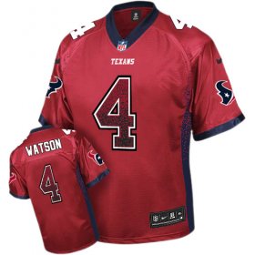 Wholesale Cheap Nike Texans #4 Deshaun Watson Red Alternate Men\'s Stitched NFL Elite Drift Fashion Jersey