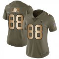 Wholesale Cheap Nike Cowboys #88 CeeDee Lamb Olive/Gold Women's Stitched NFL Limited 2017 Salute To Service Jersey