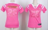 Wholesale Cheap Nike Vikings #28 Adrian Peterson Pink Women's Stitched NFL Elite Draft Him Shimmer Jersey