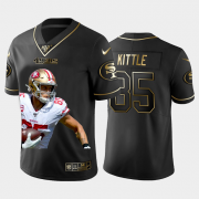 Cheap San Francisco 49ers #85 George Kittle Nike Team Hero Vapor Limited NFL 100 Jersey Black Golden