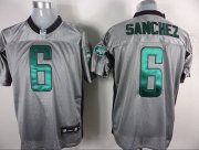 Wholesale Cheap Jets #6 Mark Sanchez Grey Shadow Stitched NFL Jersey
