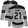 Wholesale Cheap Adidas Kings #21 Mario Kempe Gray Alternate Authentic Women's Stitched NHL Jersey
