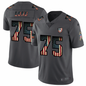 Wholesale Cheap Nike Raiders #75 Howie Long 2018 Salute To Service Retro USA Flag Limited NFL Jersey