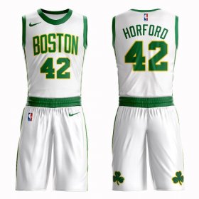 Wholesale Cheap Boston Celtics #42 Al Horford White Nike NBA Men\'s City Authentic Edition Suit Jersey