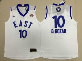Wholesale Cheap 2015-16 NBA Eastern All-Stars Men\'s #10 Demar DeRozan Revolution 30 Swingman White Jersey