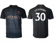 Wholesale Cheap Men 2020-2021 club Manchester City away aaa version 30 black Soccer Jerseys