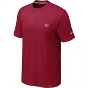 Wholesale Cheap Nike San Francisco 49ers Chest Embroidered Logo T-Shirt Red