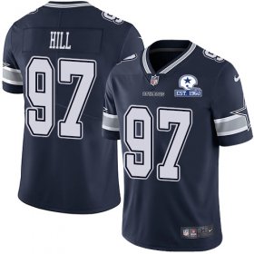 Wholesale Cheap Nike Cowboys #97 Trysten Hill Navy Blue Team Color Men\'s Stitched With Established In 1960 Patch NFL Vapor Untouchable Limited Jersey