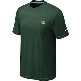 Wholesale Cheap Nike Green Bay Packers Chest Embroidered Logo T-Shirt Green