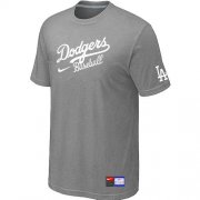 Wholesale Cheap Los Angeles Dodgers Nike Short Sleeve Practice MLB T-Shirt Light Grey