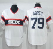 Wholesale Cheap White Sox #79 Jose Abreu White New Cool Base Alternate Home Stitched MLB Jersey