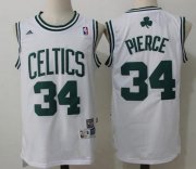 Wholesale Cheap Men's Boston Celtics #34 Paul Pierce White Hardwood Classics Soul Swingman Stitched NBA Throwback Jersey