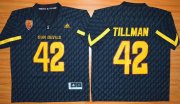Wholesale Cheap Men's Arizona State Sun Devils #42 Pat Tillman Black Desert Ice 2015 College Football Jersey