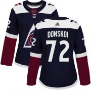 Wholesale Cheap Adidas Avalanche #72 Joonas Donskoi Navy Alternate Authentic Women's Stitched NHL Jersey