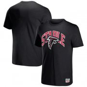 Wholesale Cheap Men's Atlanta Falcons x Staple Black Logo Lockup T-Shirt