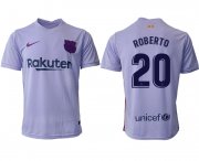 Wholesale Cheap Men 2021-2022 Club Barcelona away aaa version purple 20 Soccer Jersey