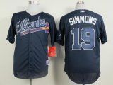 Wholesale Cheap Braves #19 Andrelton Simmons Blue Cool Base Stitched MLB Jersey
