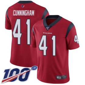 Wholesale Cheap Nike Texans #41 Zach Cunningham Red Alternate Men\'s Stitched NFL 100th Season Vapor Limited Jersey
