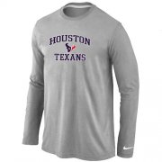 Wholesale Cheap Nike Houston Texans Heart & Soul Long Sleeve T-Shirt Grey