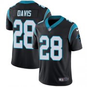 Wholesale Cheap Nike Panthers #28 Mike Davis Black Team Color Men's Stitched NFL Vapor Untouchable Limited Jersey