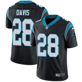 Wholesale Cheap Nike Panthers #28 Mike Davis Black Team Color Men\'s Stitched NFL Vapor Untouchable Limited Jersey