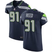 Wholesale Cheap Nike Seahawks #91 Jarran Reed Steel Blue Team Color Men's Stitched NFL Vapor Untouchable Elite Jersey