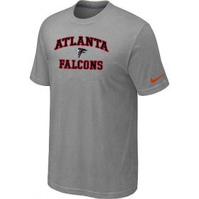 Wholesale Cheap Nike NFL Atlanta Falcons Heart & Soul NFL T-Shirt Light Grey