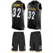 Wholesale Cheap Nike Steelers #32 Franco Harris Black Team Color Men's Stitched NFL Limited Tank Top Suit Jersey