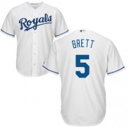 Wholesale Cheap Royals #5 George Brett White Cool Base Stitched Youth MLB Jersey
