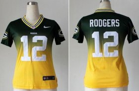 Wholesale Cheap Nike Packers #12 Aaron Rodgers Green/Gold Women\'s Stitched NFL Elite Fadeaway Fashion Jersey