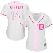 Wholesale Cheap Tigers #14 Christin Stewart White/Pink Fashion Women's Stitched MLB Jersey