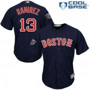 Wholesale Cheap Red Sox #13 Hanley Ramirez Navy Blue Cool Base 2018 World Series Stitched Youth MLB Jersey