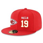 Wholesale Cheap Kansas City Chiefs #19 Jeremy Maclin Snapback Cap NFL Player Red with White Number Stitched Hat