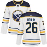 Wholesale Cheap Adidas Sabres #26 Rasmus Dahlin White Road Authentic Women's Stitched NHL Jersey