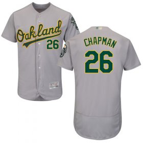Wholesale Cheap Athletics #26 Matt Chapman Grey Flexbase Authentic Collection Stitched MLB Jersey