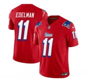 Wholesale Cheap Men's New England Patriots #11 Julian Edelman Red 2023 F.U.S.E. Vapor Limited Football Stitched Jersey