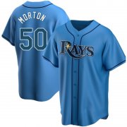 Wholesale Cheap Men's Tampa Bay Rays Replica #50 Charlie Morton Light Blue Alternate Nike Jersey