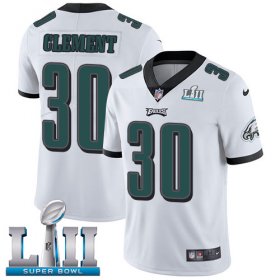 Wholesale Cheap Nike Eagles #30 Corey Clement White Super Bowl LII Men\'s Stitched NFL Vapor Untouchable Limited Jersey