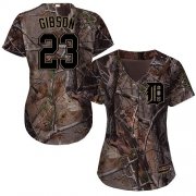 Wholesale Cheap Tigers #23 Kirk Gibson Camo Realtree Collection Cool Base Women's Stitched MLB Jersey