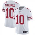 Wholesale Cheap Nike 49ers #10 Jimmy Garoppolo White Men's Stitched NFL Vapor Untouchable Limited Jersey