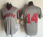 Wholesale Cheap Mitchell and Ness 1975 Red Sox #14 Jim Rice Grey Stitched Throwback MLB Jersey